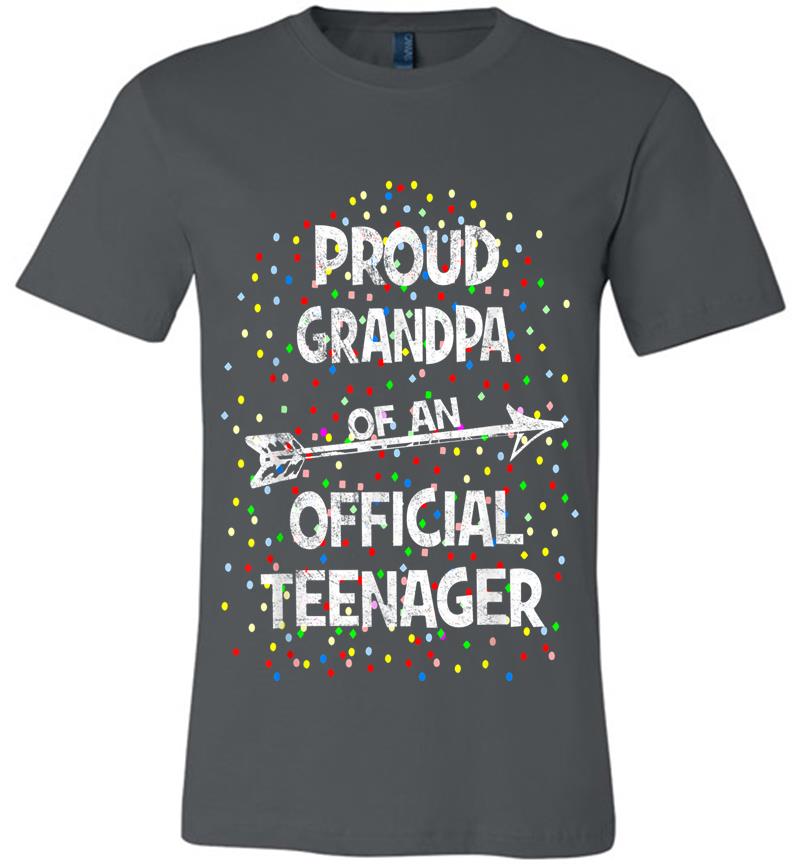 Proud Grandpa Of An Official Nager, 13Th B-Day Party Premium T-Shirt