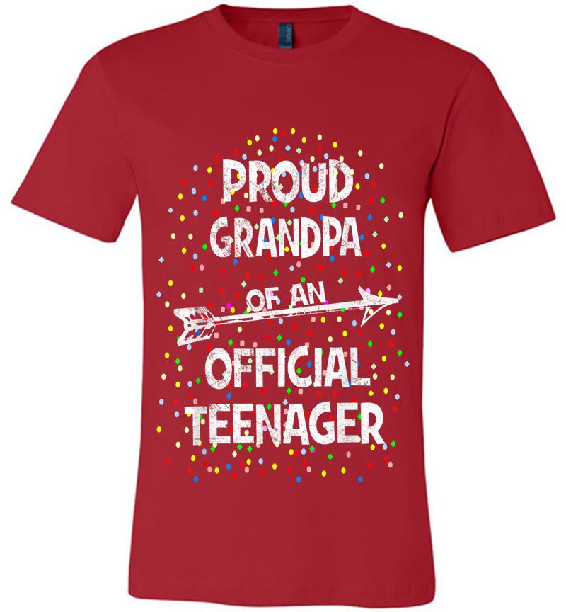 Inktee Store - Proud Grandpa Of An Official Nager, 13Th B-Day Party Premium T-Shirt Image