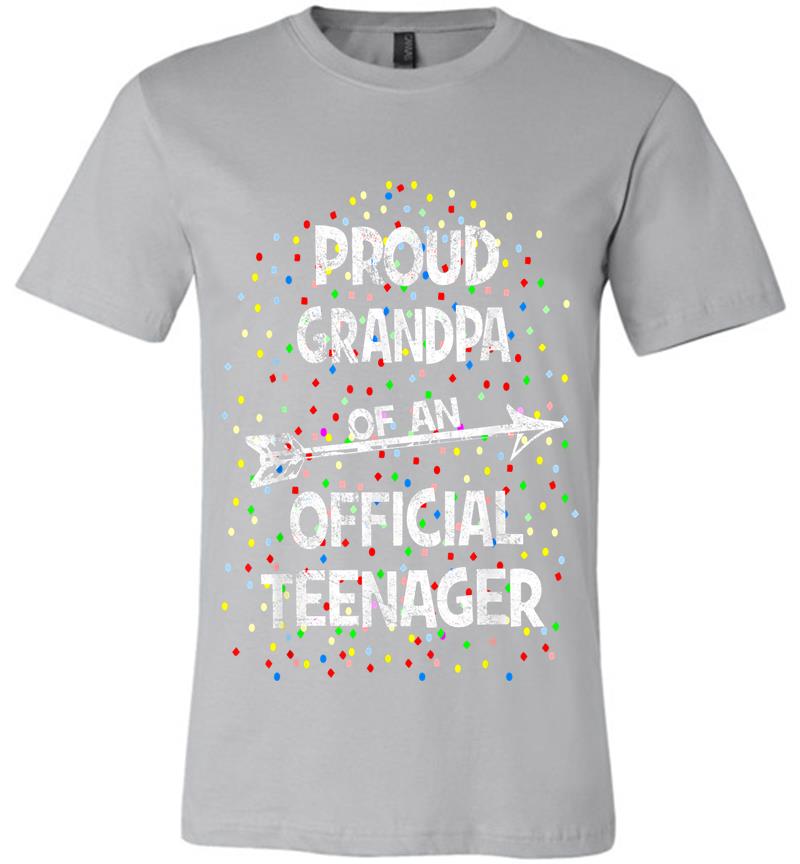 Inktee Store - Proud Grandpa Of An Official Nager, 13Th B-Day Party Premium T-Shirt Image