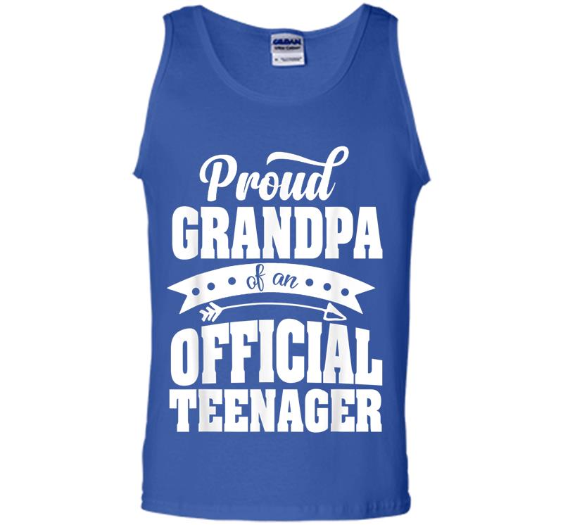 Inktee Store - Proud Grandpa Of An Official Nager 13Th Birthday Party Mens Tank Top Image