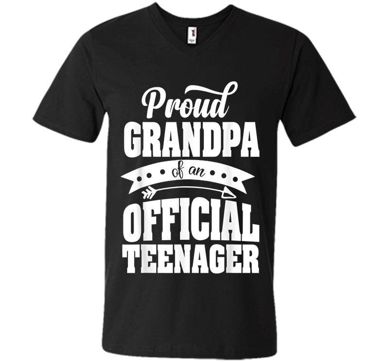 Proud Grandpa Of An Official Nager 13th Birthday Party V-neck T-shirt