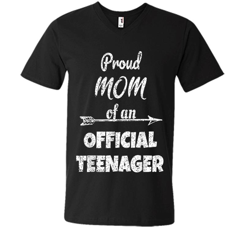Proud Mom Of An Official Nager, 13th B-day Party V-neck T-shirt