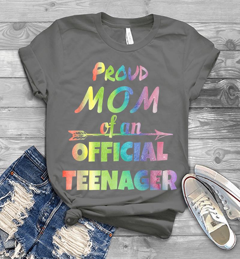 Inktee Store - Proud Mom Of An Official Nager, 13Th Birthday Party Mens T-Shirt Image