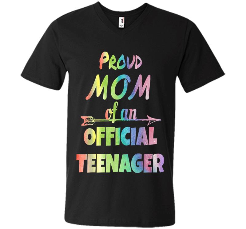 Proud Mom Of An Official Nager, 13Th Birthday Party V-Neck T-Shirt