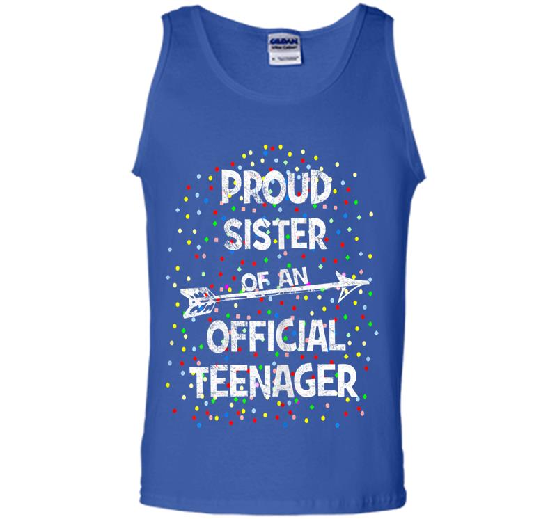 Inktee Store - Proud Sister Of An Official Nager, 13Th B-Day Party Mens Tank Top Image