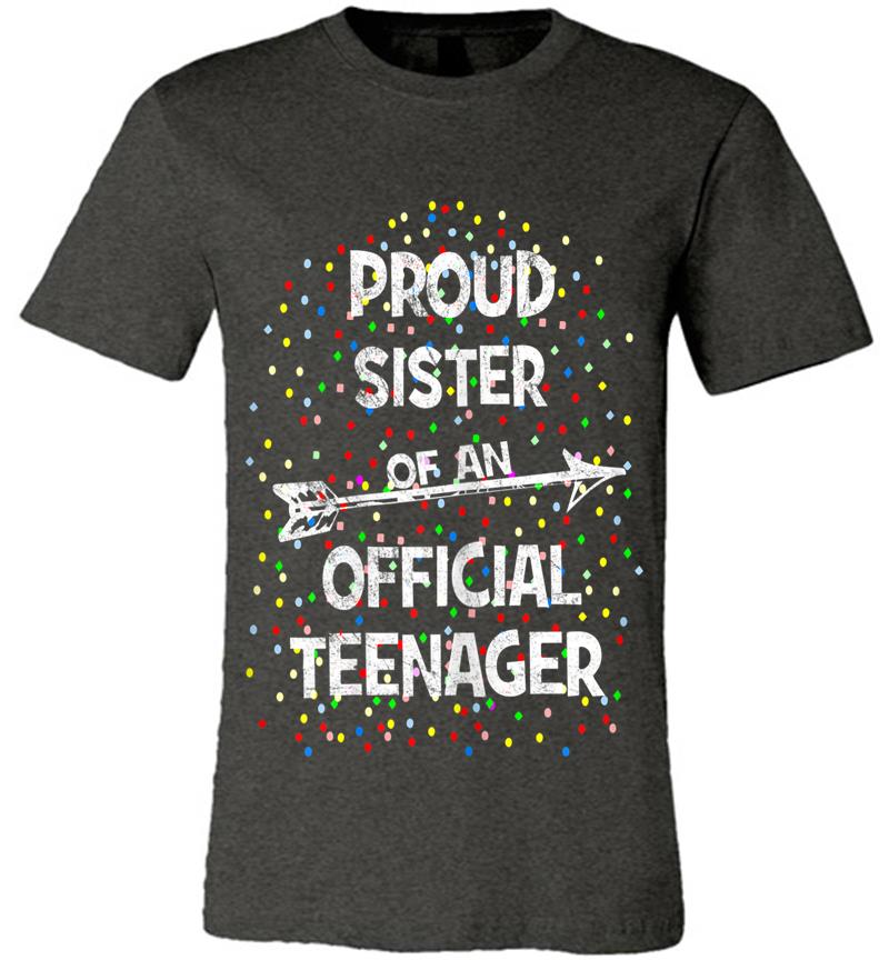 Inktee Store - Proud Sister Of An Official Nager, 13Th B-Day Party Premium T-Shirt Image