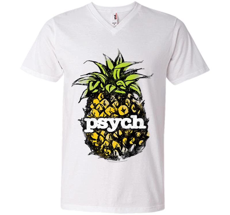 Inktee Store - Psych Vintage Pineapple Premium - Official V-Neck T-Shirt Image