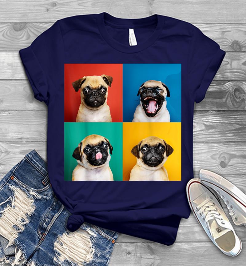 Inktee Store - Pug Puppy Portrait Photos Carlino For Dog Lovers Men T-Shirt Image