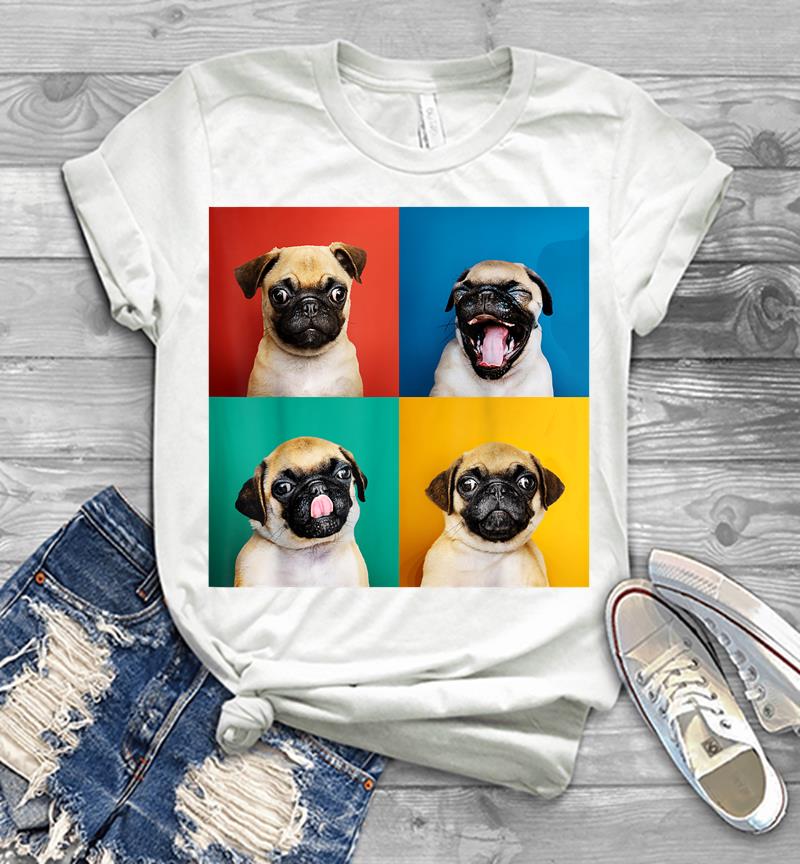 Inktee Store - Pug Puppy Portrait Photos Carlino For Dog Lovers Men T-Shirt Image