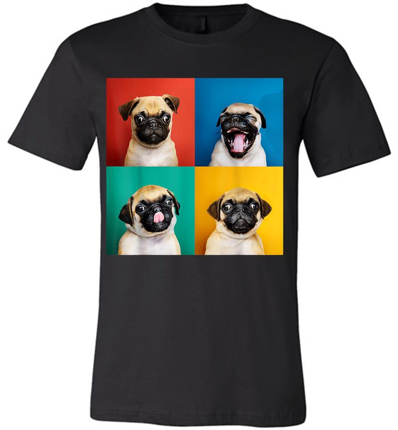 Pug Puppy Portrait Photos Carlino For Dog Lovers Premium T-shirt