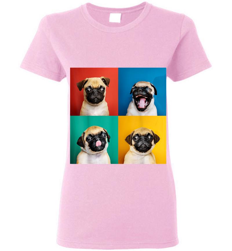 Inktee Store - Pug Puppy Portrait Photos Carlino For Dog Lovers Women T-Shirt Image