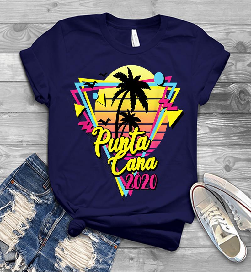 Inktee Store - Punta Cana 2020 Retro Vacations Beach 80S 70S Mens T-Shirt Image