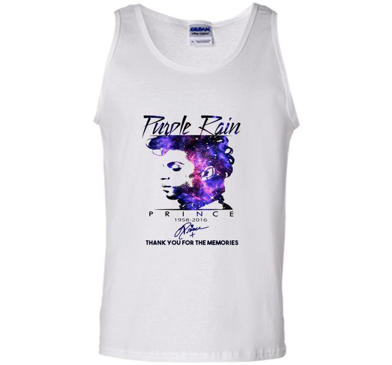 Inktee Store - Purple Rain Prince 1958-2016 Signature Mens Tank Top Image