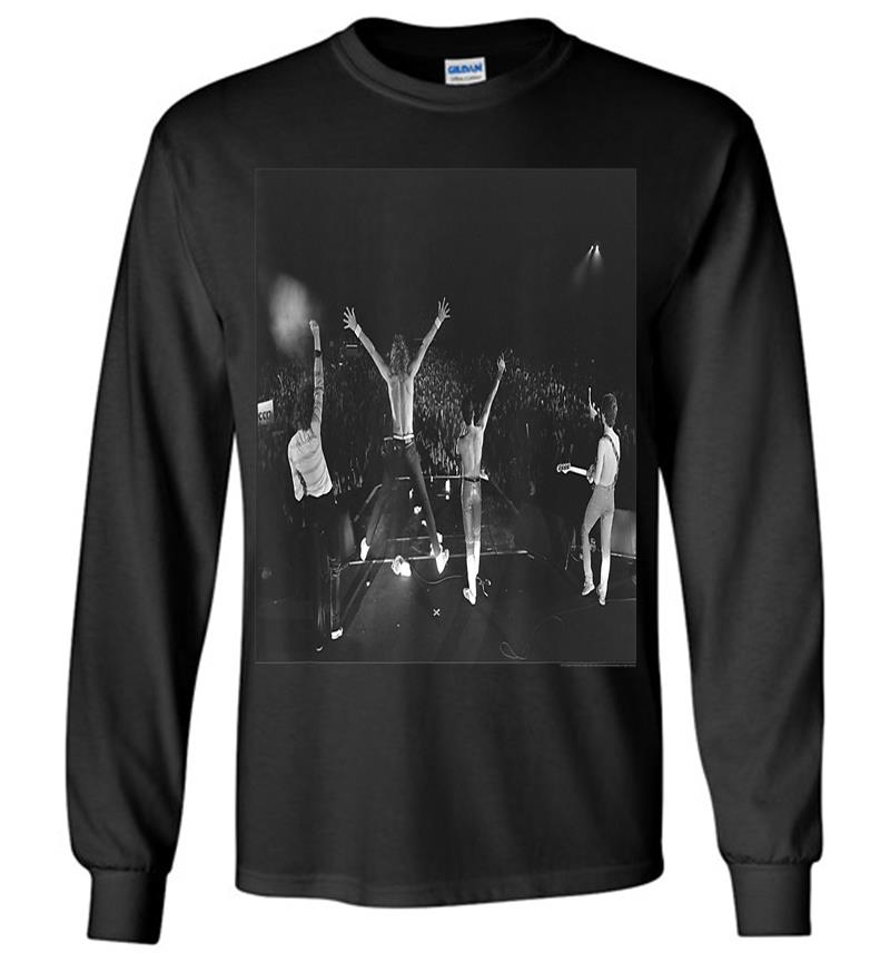 Queen Official Band Promo B&w Vintage Photo Long Sleeve T-shirt