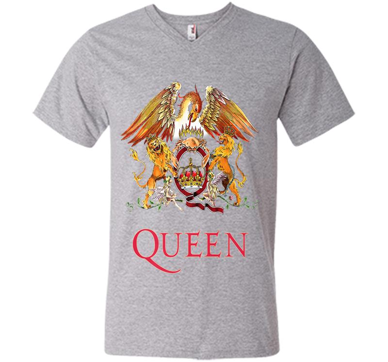 Inktee Store - Queen Official Classic Crest Premium V-Neck T-Shirt Image