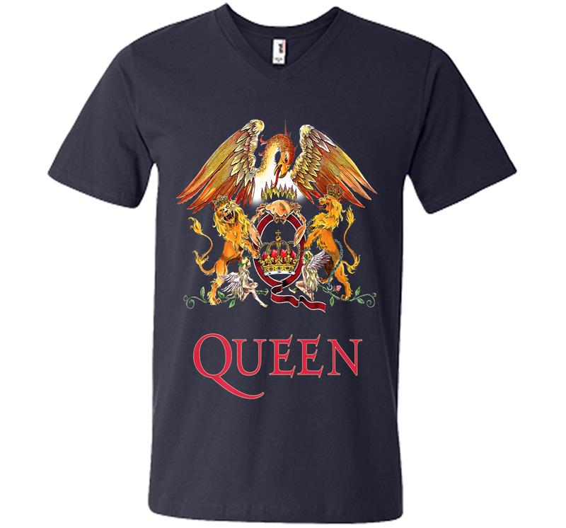 Inktee Store - Queen Official Classic Crest Premium V-Neck T-Shirt Image