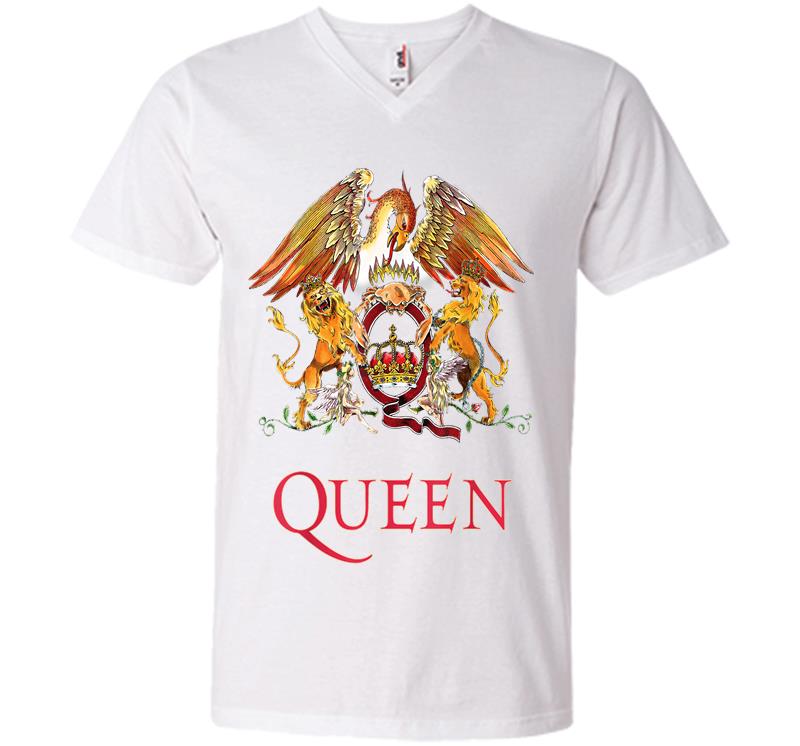 Inktee Store - Queen Official Classic Crest V-Neck T-Shirt Image