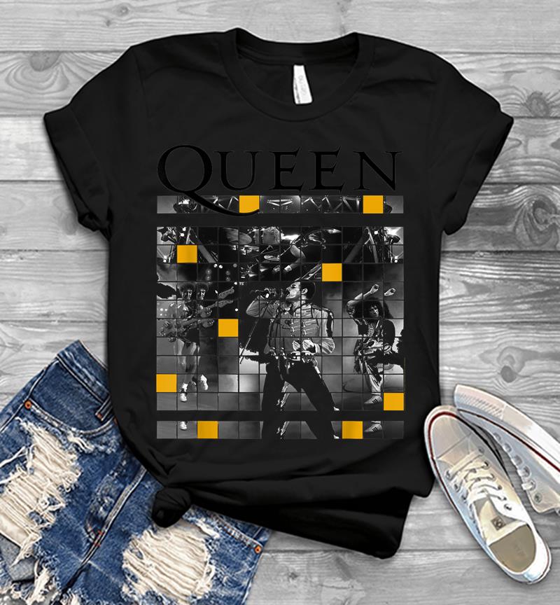 Queen Official Live Concert Blocks Mens T-shirt