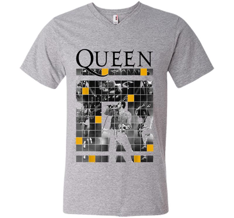 Inktee Store - Queen Official Live Concert Blocks V-Neck T-Shirt Image