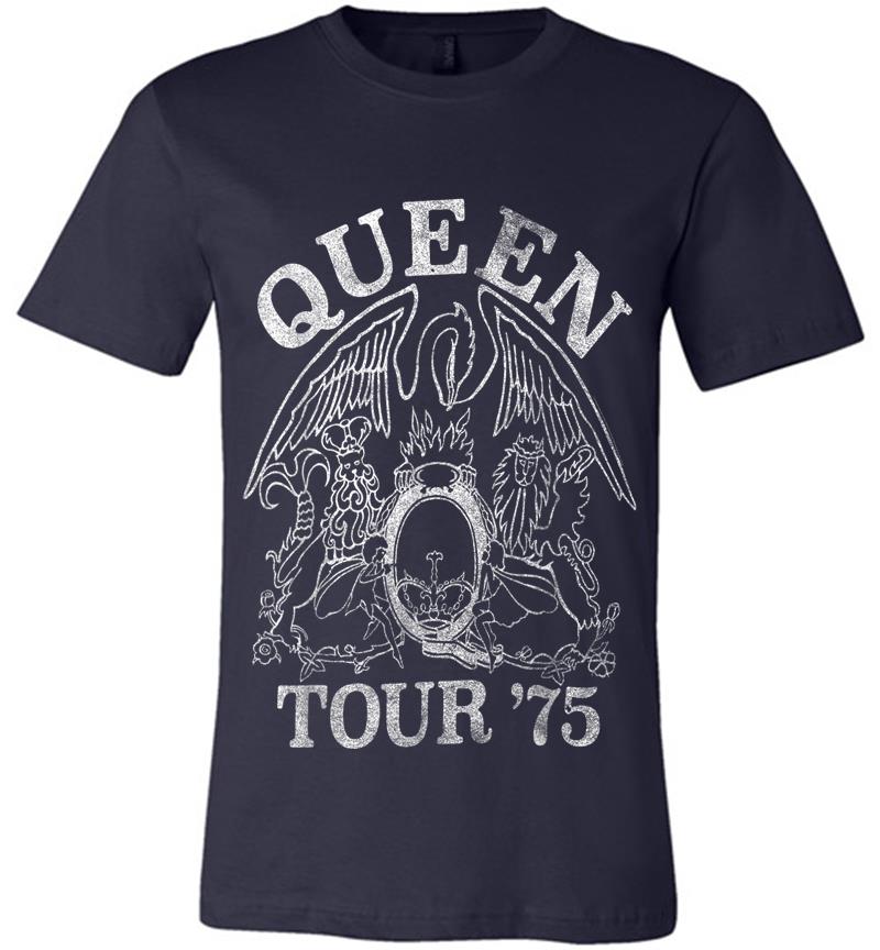 Inktee Store - Queen Official Tour 75 Crest Logo Premium T-Shirt Image