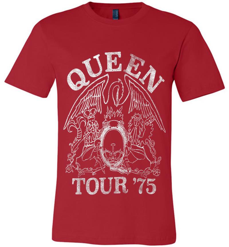 Inktee Store - Queen Official Tour 75 Crest Logo Premium T-Shirt Image