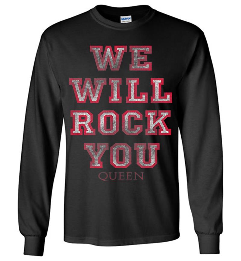 Queen Official We Will Rock You Pink Long Sleeve T-Shirt
