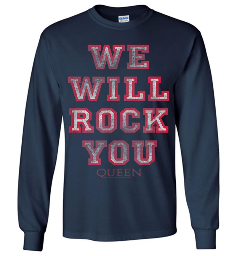 Inktee Store - Queen Official We Will Rock You Pink Long Sleeve T-Shirt Image