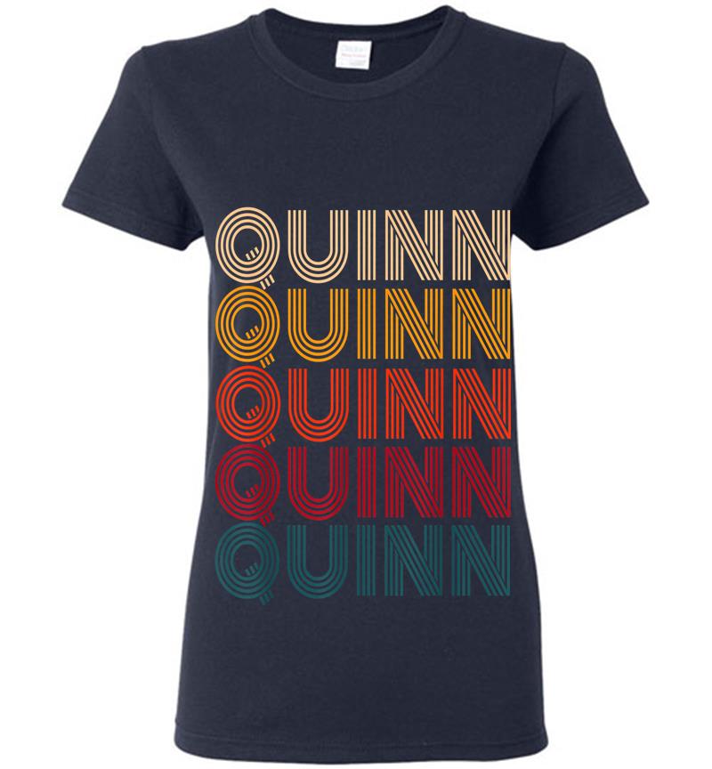 Inktee Store - Quinn Retro Vintage Style Name Womens T-Shirt Image