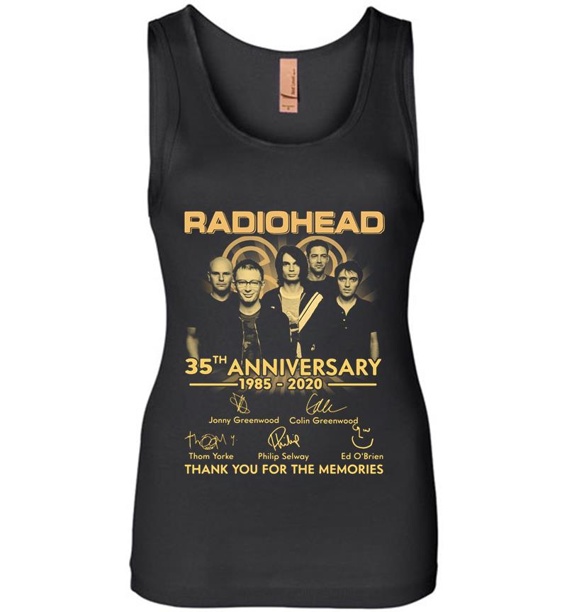 Radiohead Band 35Th Anniversary 1985-2020 Signature Womens Jersey Tank Top