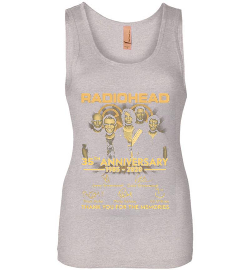 Inktee Store - Radiohead Band 35Th Anniversary 1985-2020 Signature Womens Jersey Tank Top Image