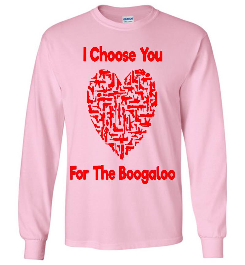Inktee Store - Red Heart I Choose You For The Boogaloo Long Sleeve T-Shirt Image