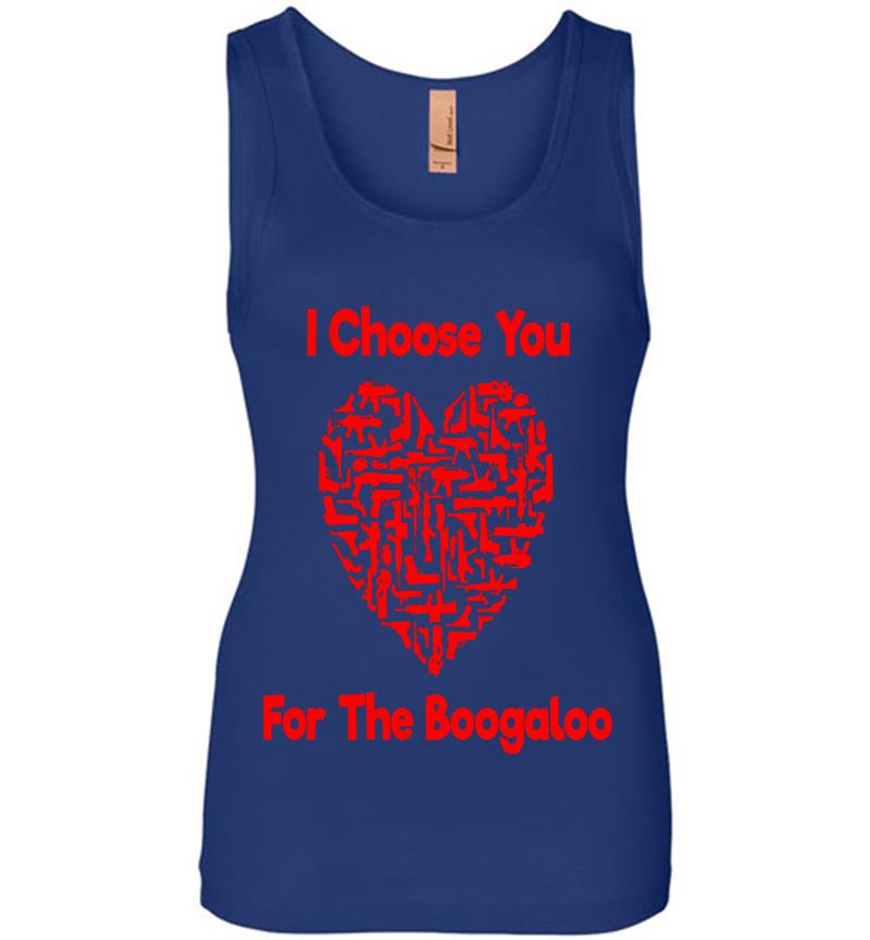 Inktee Store - Red Heart I Choose You For The Boogaloo Womens Jersey Tank Top Image