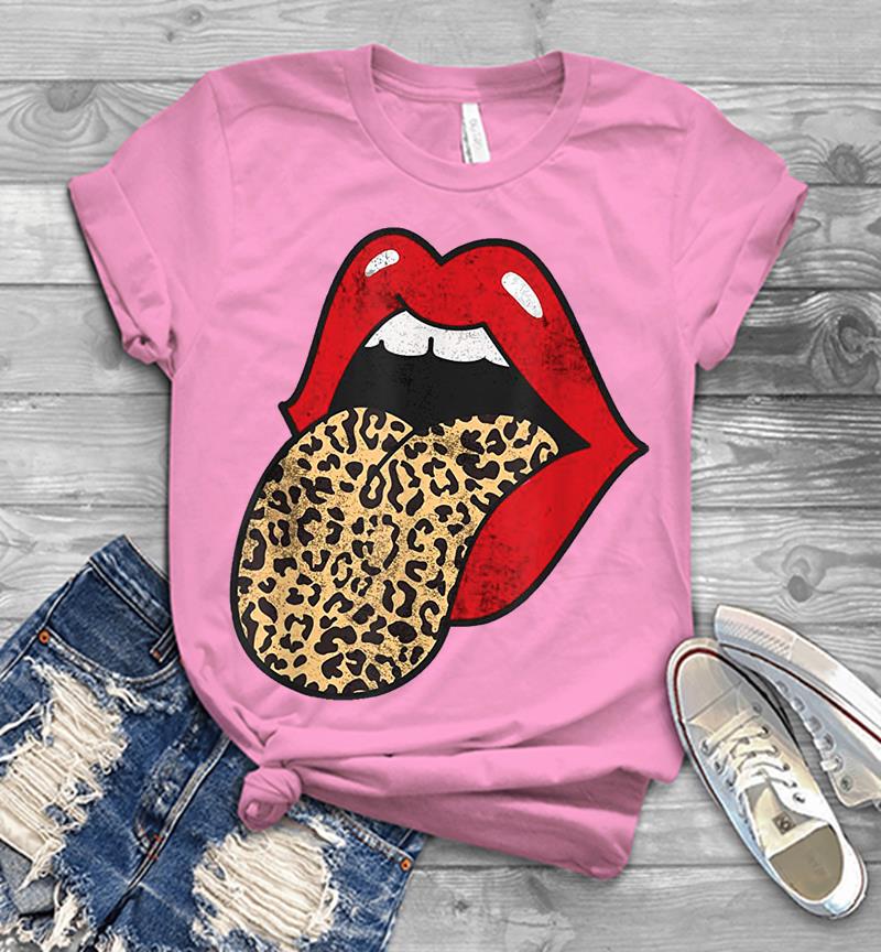 shirt with lips and leopard tongue