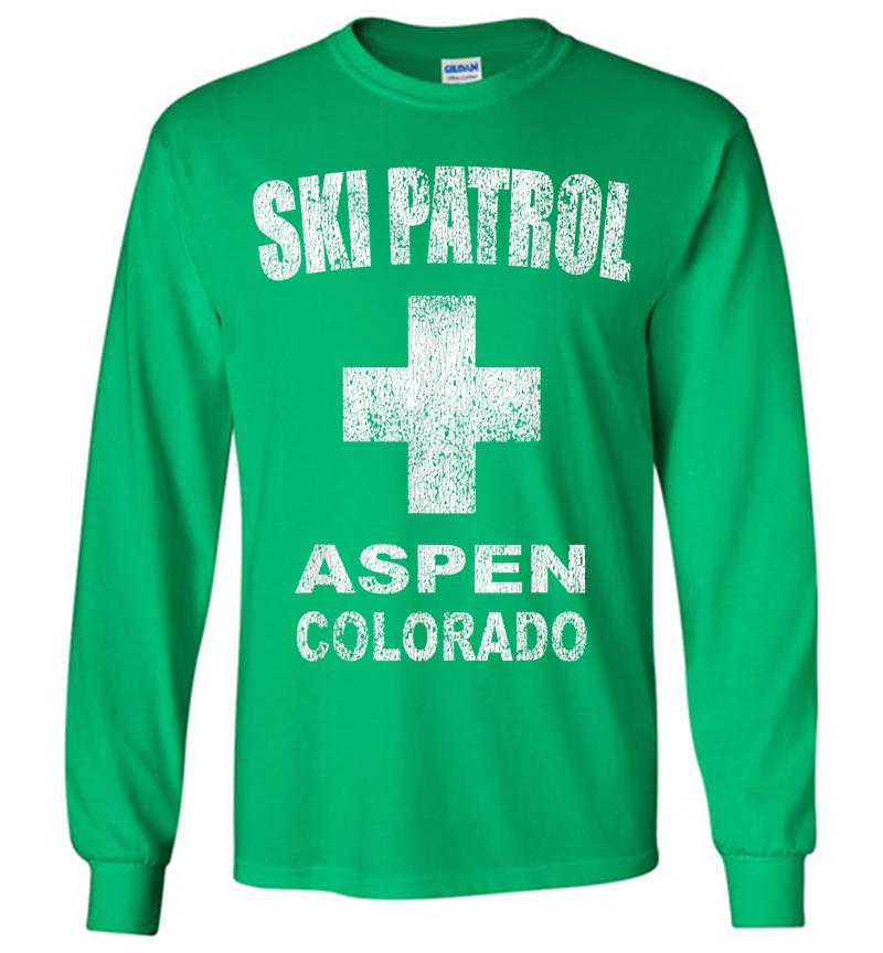 Inktee Store - Retro Official Aspen Colorado Ski Patrol Long Sleeve T-Shirt Image
