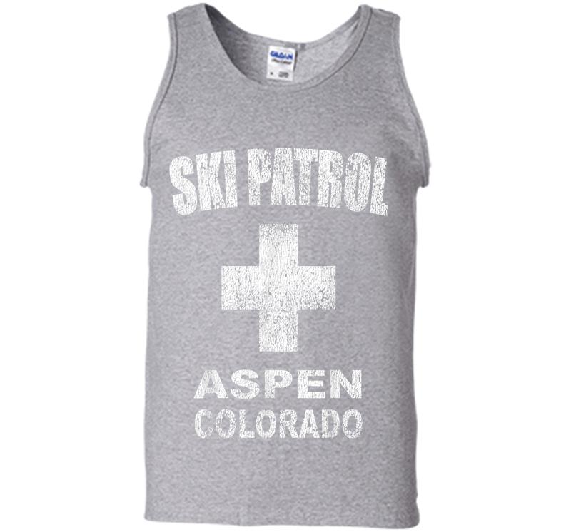 Inktee Store - Retro Official Aspen Colorado Ski Patrol Mens Tank Top Image