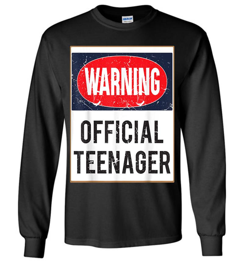 Retro Official Nager 13Th Birthday Funny Warning Long Sleeve T-Shirt
