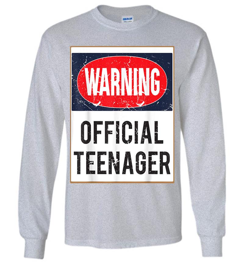 Inktee Store - Retro Official Nager 13Th Birthday Funny Warning Long Sleeve T-Shirt Image