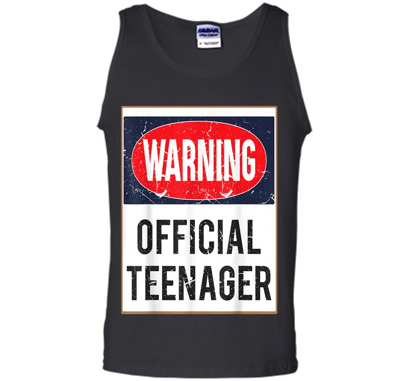 Inktee Store - Retro Official Nager 13Th Birthday Funny Warning Mens Tank Top Image