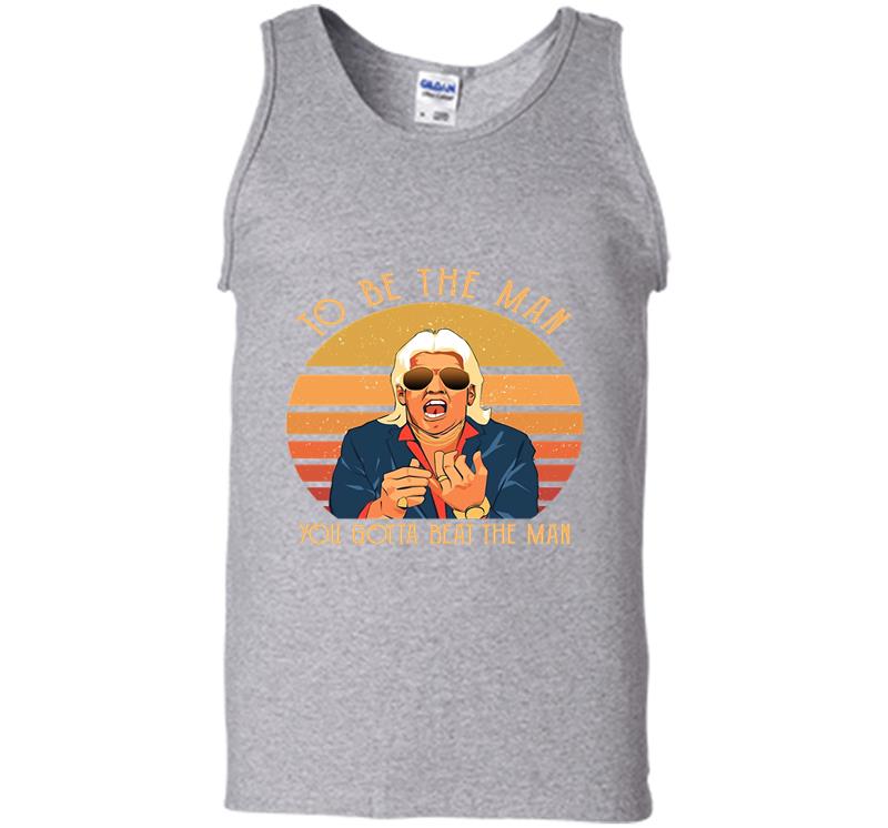 Inktee Store - Ric Flair To Be The Man You Gotta Beat The Man Vintage Mens Tank Top Image