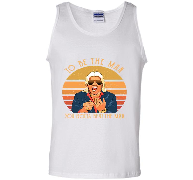 Inktee Store - Ric Flair To Be The Man You Gotta Beat The Man Vintage Mens Tank Top Image