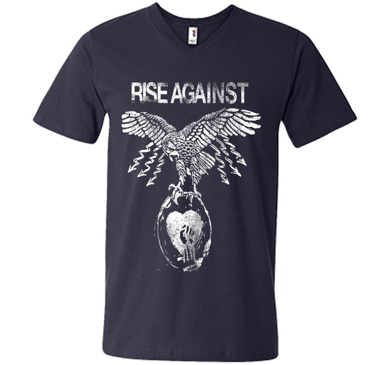 Inktee Store - Rise Against - Patriotic - Official Merchandise Premium V-Neck T-Shirt Image