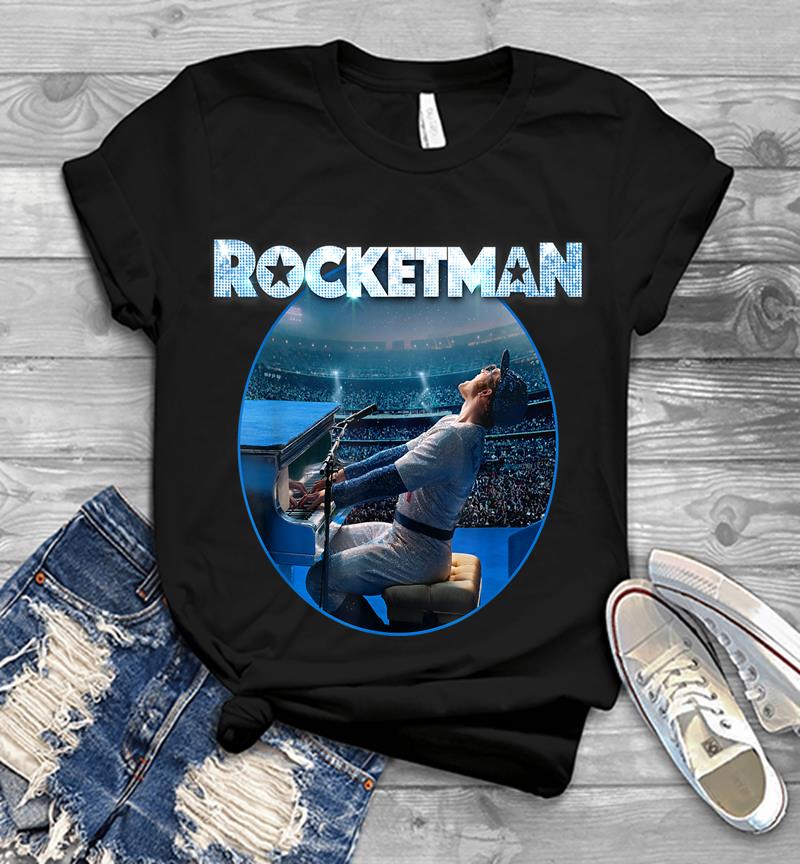 Rocketman Official Elton John Piano Image Mens T-shirt