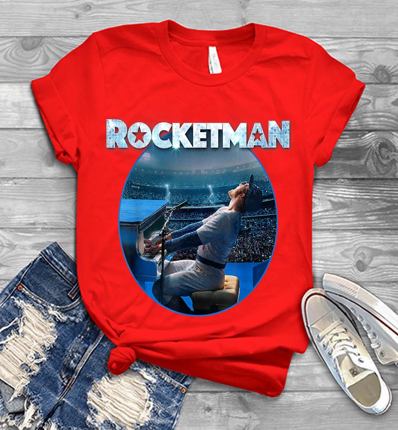 Inktee Store - Rocketman Official Elton John Piano Image Mens T-Shirt Image
