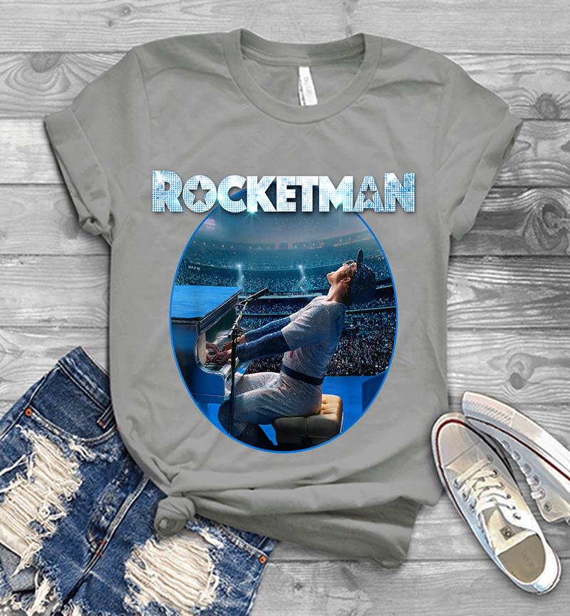Inktee Store - Rocketman Official Elton John Piano Image Mens T-Shirt Image