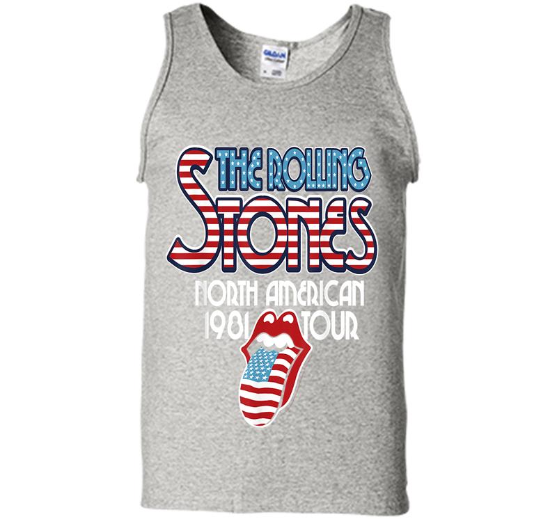 Rolling Stones Official Na Tour 1981 Mens Tank Top