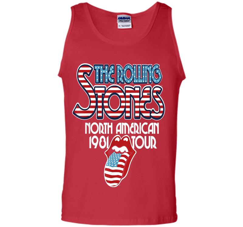 Inktee Store - Rolling Stones Official Na Tour 1981 Mens Tank Top Image