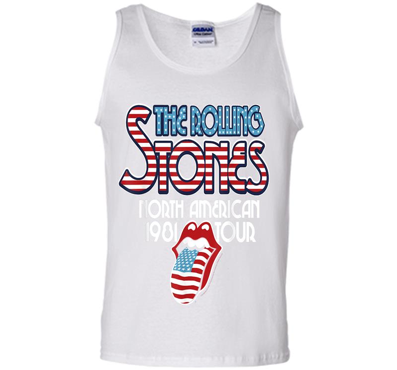 Inktee Store - Rolling Stones Official Na Tour 1981 Mens Tank Top Image