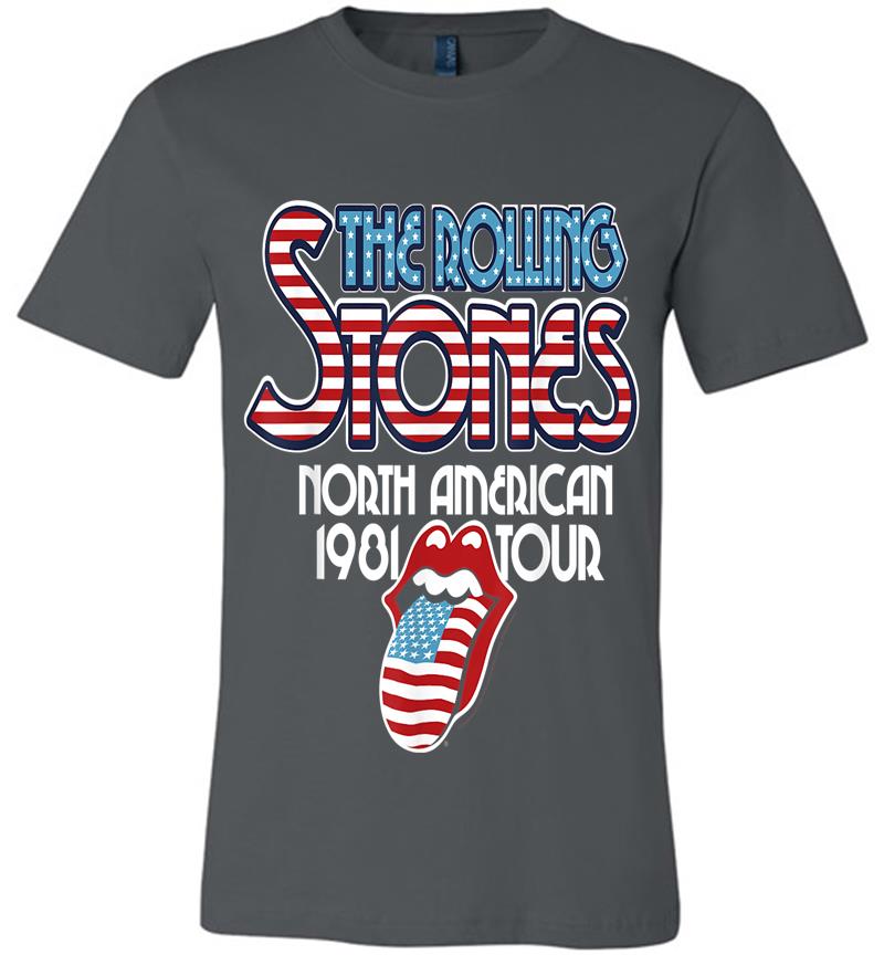 Rolling Stones Official Na Tour 1981 Premium T-Shirt