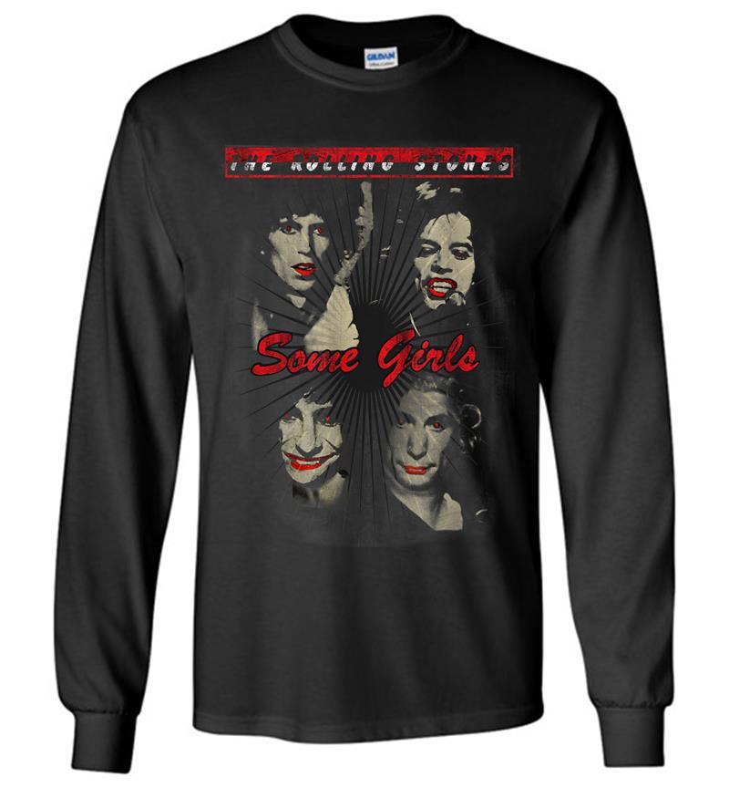 Rolling Stones Official Red Lipstick Some Girls Long Sleeve T-Shirt
