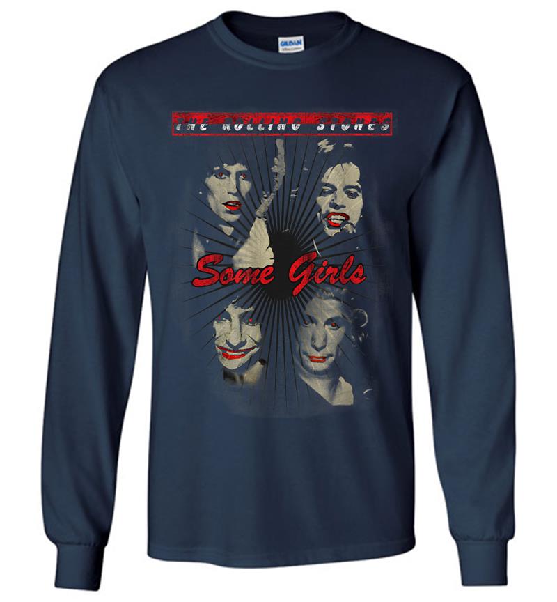 Inktee Store - Rolling Stones Official Red Lipstick Some Girls Long Sleeve T-Shirt Image